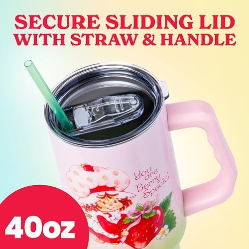 Silver Buffalo Strawberry Shortcake Vintage, Stainless Steel Tumbler, 40oz - Image 3