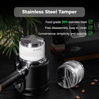 IKAPE Coffee Products, 53mm Coffee Distributor & Hand Tamper, Adjustable Depth Espresso Distributor Fits All 53mm Espresso Portafilter, Compatible with 54MM Breville Bottomless Portafilter (White) - Image 5