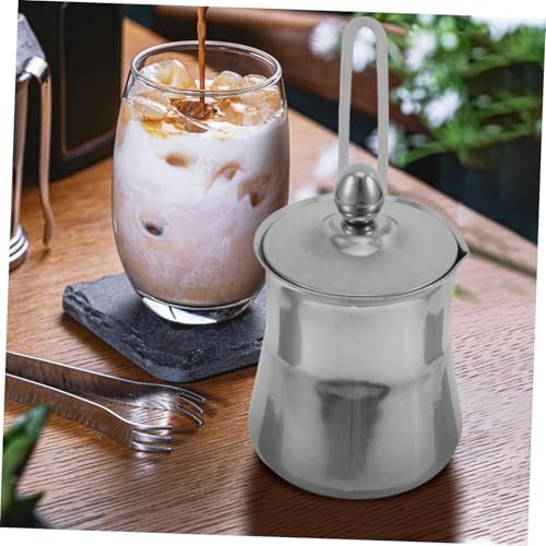 Stainless Steel Milk Pitcher 550ml with Handle for Coffee Frothing - Image 6