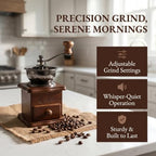BESTOYARD Coffee Manual Espresso Machine Coffee Beans Espresso Hand Grinding Machine Stainless Steel Coffee Maker Peppermills Pepper Wooden Coffee Machine - Image 3