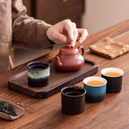 Espresso Cups Set of 2, Ceramic Espresso Cups, Expresso Shots Cups, 2.5oz Tea Cups, Demitasse Cups (4, magic outside) - Image 3