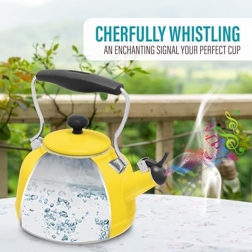 Chantal Tea Kettle, Vintage Series, Enamel on Steel, Whistling (Canary Yellow) - Image 6