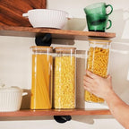 D2scrma 71oz/2.2Qt Square Glass Storage Containers with Lids 3-Pack - Image 6