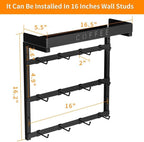 RCHYFEED Coffee Mug Holder Wall Mounted,Metal Mug Rack with 12 Movable Hook - Image 6