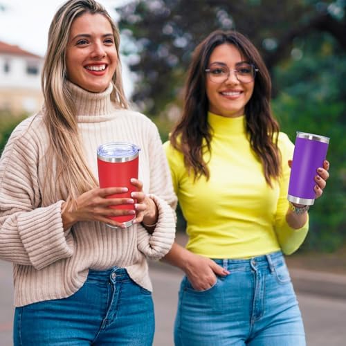 20oz Tumbler Stainless Steel Tumbler Coffee Tumbler with Lid Red, 8P - Image 2