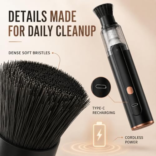 Coffee Grinder Vacuum Cleaner, Mini Handheld Coffee Vacuum, Brush Nozzle (A) - Image 3