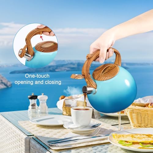 GGC Whistling Tea Kettle for Stove Top, 3.2QT/3L Stainless Steel Tea Kettle - Image 5