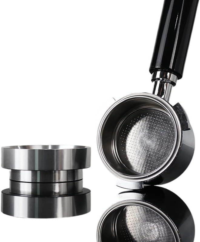 Coffee Dosing Ring Magnetic Espresso Intelligent Funnel 51mm 53mm 54mm 58mm Compatible with Delonghi Breville Portafilter Barista Tools(53MM black) - Image 3