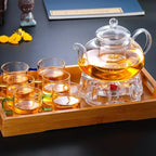Cabilock Glass Teapot 8.5 Oz Heat-Resistant Transparent Tea Pot with Removable Infuser for Loose Leaf Brewing at Home and Office - Image 5