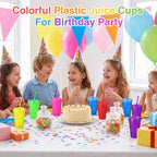 Honeydak 30 Pcs Reusable Plastic Tumbler with Lid&Straw,Glitters,Clear - Image 4