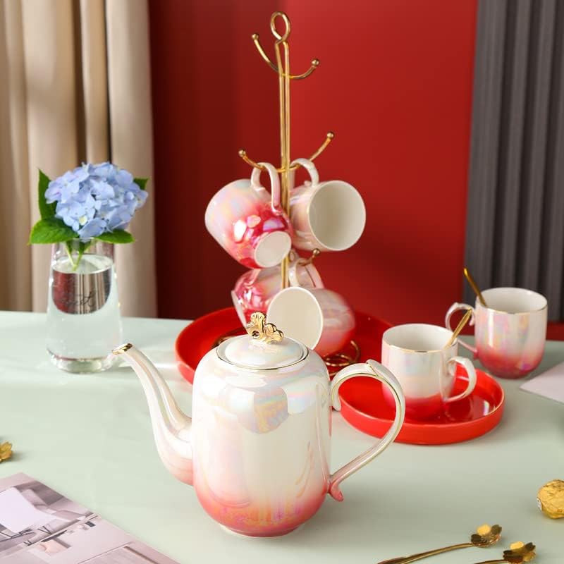 Water Pitcher Ceramic Kettle Cup Water Set with Iron Stand Household teapot Tea Set Large Capacity Cold Kettle Gift Set Water Jug - Image 5