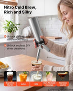 VEVOR Nitro Cold Brew Coffee Maker 17 oz Nitrogen Dispenser System, Home Brew Coffee Keg, Portable Nitrogen Infuser with Dispenser and Pressure Relieving Valve, Gift for Coffee Lovers - Image 2