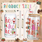 Vesici 6 Set Christmas Teacher Appreciation Gifts Glasses Cups 16 oz Women Drink Cup with Lid Straw and Stopper Can Shaped Thank You End of Year Gifts for Teacher from Student School Present(Classic) - Image 3