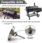 3 1/8” Accurate Luminous BBQ Thermometer Gauge 2 Pcs for Oklahoma Joe’s Smokers 3695528R06 & Most Charcoal Pellet Wood Pit Smoker Grills, 1/2 NPT Male Thread Temperature Gauge Replacement, Thermostat - Image 5