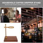 Coffee Filter Stand with Adjustable Height, Solid Wood and Alloy - Image 5