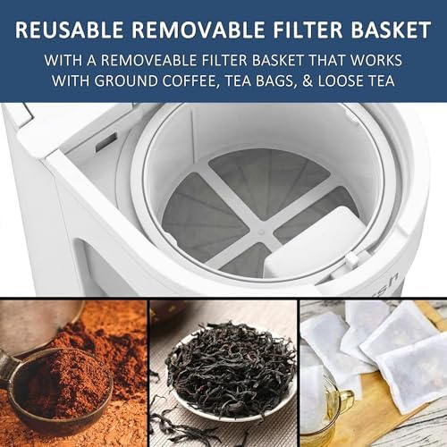 wirsh Iced Tea Maker with 3QT Pitcher, Iced Coffee Maker with Strength Control and Reusable Filter, Perfect For Iced Coffee, Latte, Tea, Lemonade, Flavored Water,White - Image 2