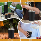 Mimorou 20 Pack 12 oz Stainless Steel Cups Metal Cup, Black - Image 5