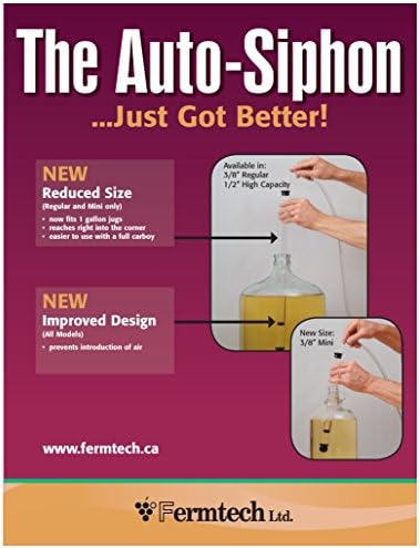 Fermtech 1/2" Large 27" Fast Flow Deluxe Siphoning Kit – Auto Siphon for Home Brewing, Beer, Wine, Mead, and Craft Brew – Includes Food-Grade Hose & Bottling Wand for Easy Transfer & Filling - Image 2