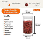 ZENS Glass Jars with Airtight Lid Set of 2, 37oz Kitchen Storage Jars - Image 3