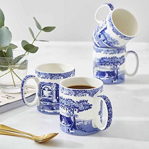 Spode Blue Italian Set of 4 Small Mugs, 9 Fluid Ounces - Image 2