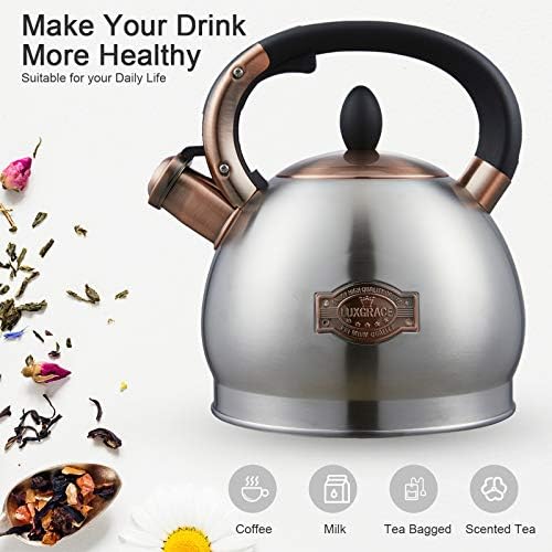 Tea Kettle -2.8 Quart Tea Kettles Stovetop Whistling Teapot Stainless Steel Tea Pots for Stove Top Whistle Tea Pot - Image 2