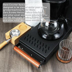 DIBTSA Espresso Knock Box Drawer,Stainless Steel Detachable Coffee Pucks Knock Container, Shock-Absorbent Durable Barista Style Knock Box, Removable Knock Bar,Wood handle and Non-Slip Base (Black) - Image 4