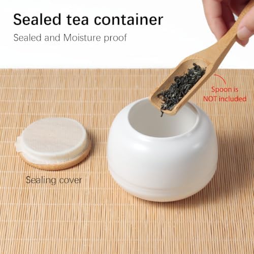 Chinese Tea Pot Cup Set with Tray Infuser - Travel Ceramic Tea set Porcelain Teapot, Portable All in One Bag for Outdoor Picnic Business Hotel (White) - Image 6