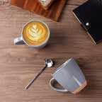 AmorArc 12oz Ceramic Coffee Mugs set of 6, Stylish Coffee Mugs with Rustic Terracotta Underside for Latte/Cappuccino/Milk/Cocoa, Dishwasher&Microwave Safe - Image 3