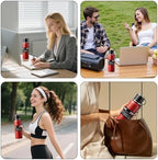 Upgrade 3in1 Water Bottles with Travel Mug Coffee Cup Cap, Tea Infuser,Carrying Loop,Thermal Wide Mouth Bottle, Vacuum Insulated 316 Stainless Steel Flask Leak Proof,BPA-Free (red, 1980ml) - Image 7