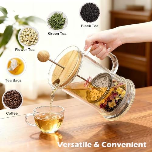 34oz French Press Coffee & Tea Maker Double-Wall Glass Plastic Free - Image 6