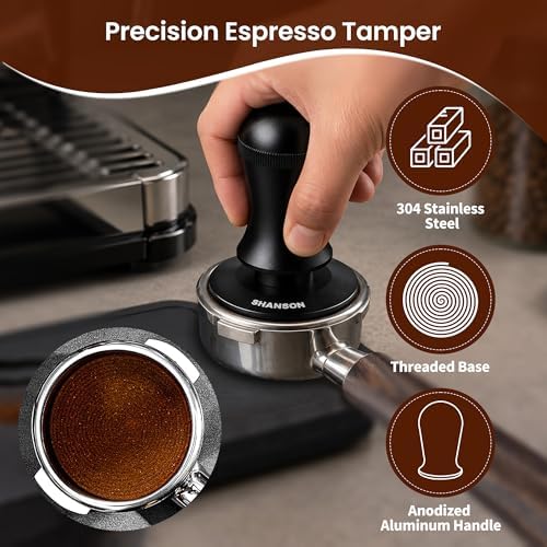 ShanSon Espresso Accessories Kit,4-Piece Set,Tamper, Distributor, Dosing Funnel, Retractable WDT Tool,54mm Stainless Steel Coffee Accessories Kit for Home & Commercial Use - Image 5