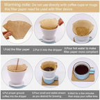 40/100Pcs Filter Paper Hand-brewed Coffee Conical Wood Pulp Portable Pull-out Drip Household Cafe Tools(100Pcs V02) - Image 2