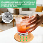 200 Pcs Cork Coasters for Drinks, 4" Round Drink Coasters - Image 6