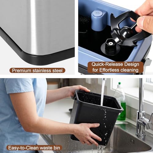 Electric Portafilter Cleaner, Automatic Portafilter Cleaner 58mm Knock Box | Dual Station Coffee Puck Cleaner Machine | Espresso Knock Box | Puck Sucker | Commercial & Home Barista Tool - Image 3