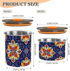 Stainless Steel Coffee Storage Containers with Airtight Lid, Colorful Mexican Talavera Mandala 17oz Food Storage Container Kitchen Canister for Tea, Coffee Beans, Ground, Sugar Storage - Image 2