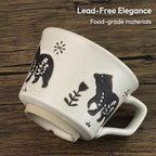 11 oz Ceramic Coffee Mug, Stoneware Teacup with Handle - Image 4