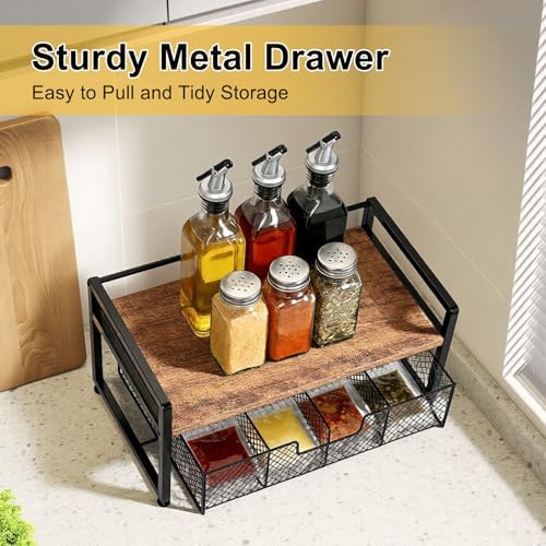 Tea Bag Organizer Wood Tea Organizer with 8 Compartments Storage Chests Tea Station Chest Display Container Box for Countertop Kitchen - Image 7