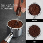 54mm Espresso Accessories Kit 2-in-1 Coffee Distributor and Tamper Leveler, WDT Tool and Magnetic Dosing Funnel for 54 mm Portafilters - Image 5