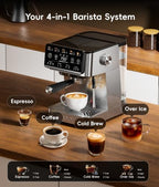 ecozy 4-in-1 Espresso & Cold Brew Machine with Milk Frother - Image 2