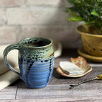 American Handmade Small Barrel Mug by Holman Pottery, Smoky Blue - Image 5
