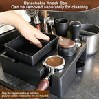 Espresso tamping station knock box,tamper station,Espresso station fit for storage 51-58mm tamper,distributor,portafilter,puck screen accessories,9 in 1 espresso knock box and tamper station - Image 6