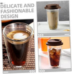 350ml Double Wall Coffee Mug High Borosilicate Glass Coffee Holder - Image 6
