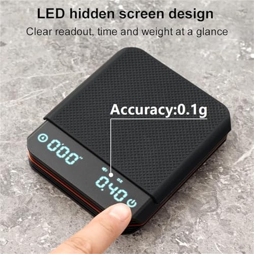 Coffee Scale 2kg/0.1g Accurate Digital Coffee Scale, USB-C Rechargeable, for Espresso Pour-Over - Image 4