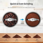 SHARDOR Electric Coffee Bean Grinder, Spice Grinder, 1 Removable Bowl with Stainless Steel Blade, Silver - Image 2