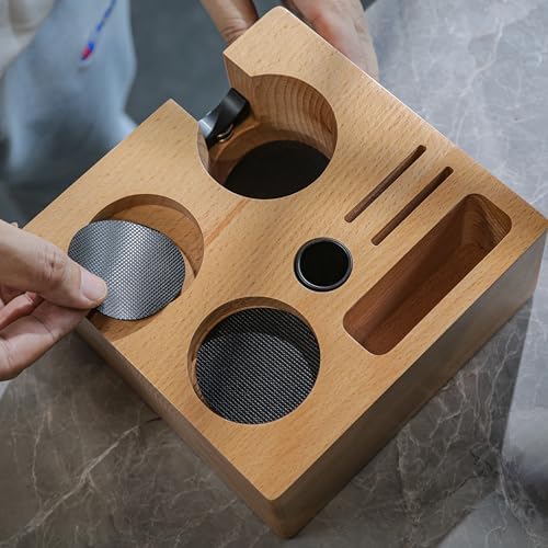 54mm Espresso Tamper Kit & Tool Set for Breville – Tamping Station, Naked Portafilter, Calibrated Tamper, Coffee Leveler & Puck Screen - Image 3