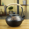 Tea Kettle,1.2L Cast Iron Teapot in Japanese Style,Tetsubin Tea Kettle with Stainless Steel Infuser,Die Casting Pattern Stove Safe Kettles,Iron Teapots(Color:M) (Size : H) by Unknown