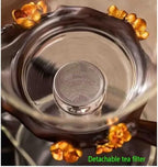 300ML loose leaf tea steeper,tea infuser for loose leaf tea,glass teapot,tea sets for adults,kettle teapot,tea steeper for loose tea,tea maker,glass tea kettle(Bird) - Image 3