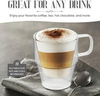 Elle Decor Double Walled Clear Coffee Cups, 5 Oz - Clear, Set of 4 - Image 7