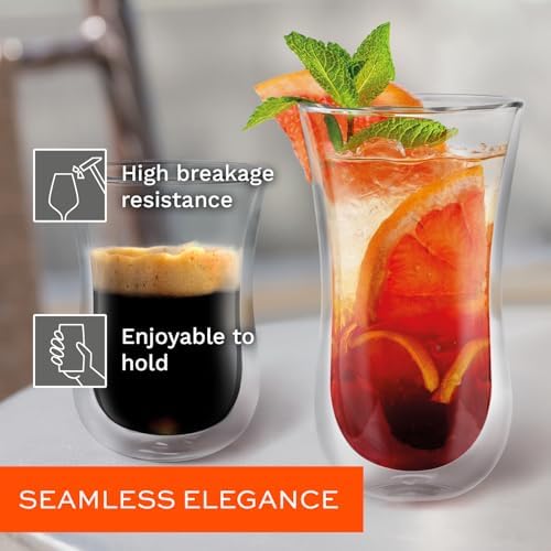 Stölzle Lausitz Set of 2 Coffee 'N More Coffee Glasses (XL / 11.25 Fl oz) Coffee Cups, Double Walled Glass Coffee Mugs for Hot or Cold Drinks - Genuine Stölzle Insulated Glass Mugs - Image 3