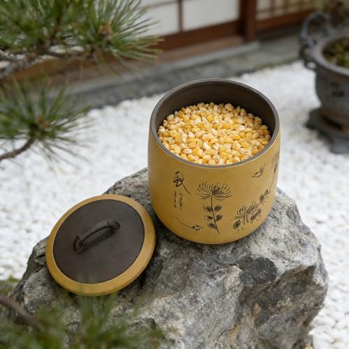 Yixing Clay Anti-Caking Storage Jar 8L, 15Lb Rice Canister with Lid - Image 4